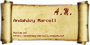 Andaházy Marcell névjegykártya