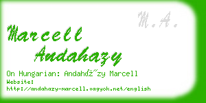 marcell andahazy business card